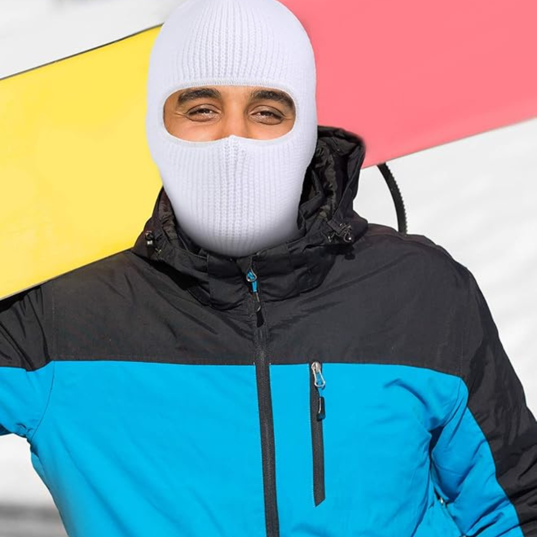 White One-Hole Ski Mask Balaclava