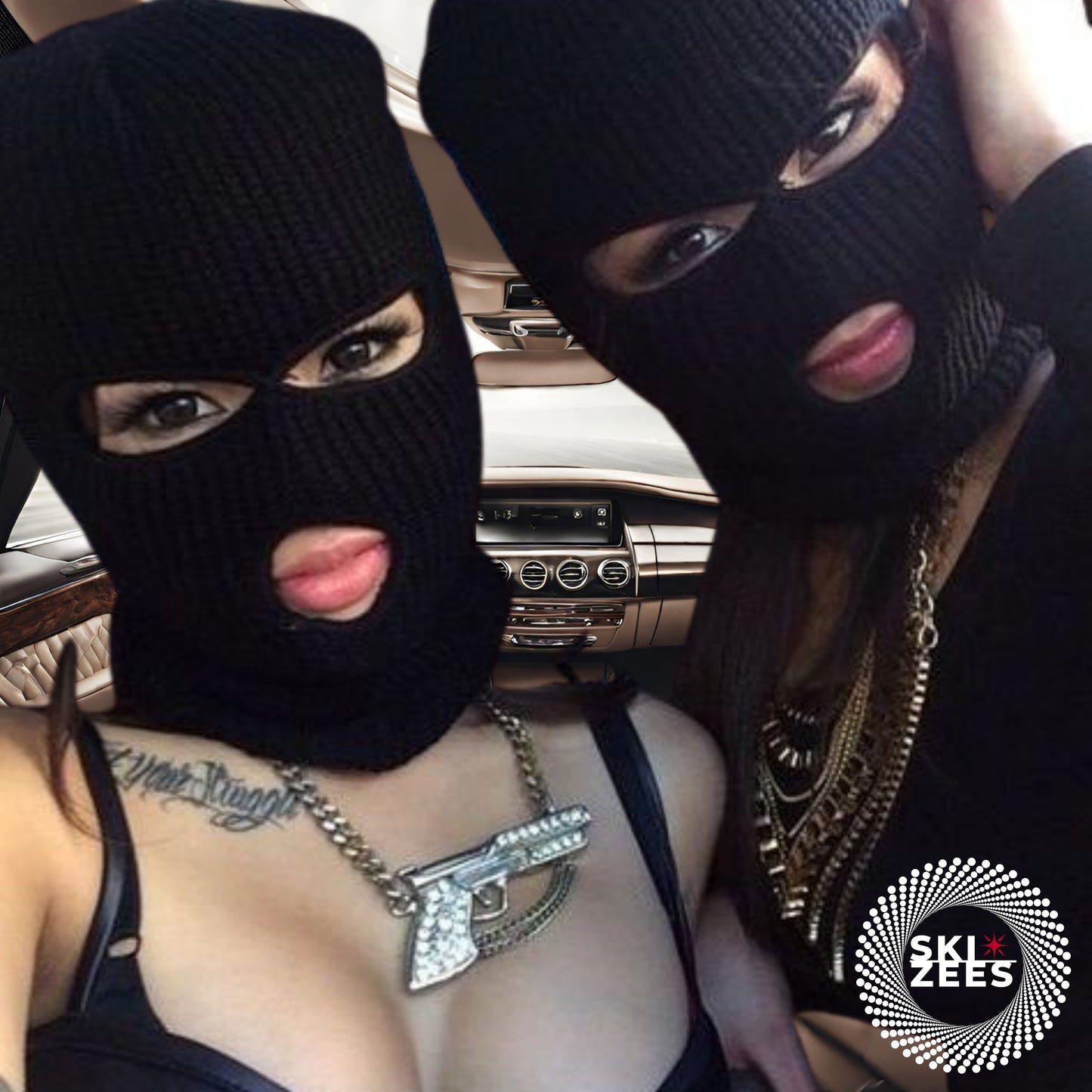 Skizees 3-holes womens ski mask