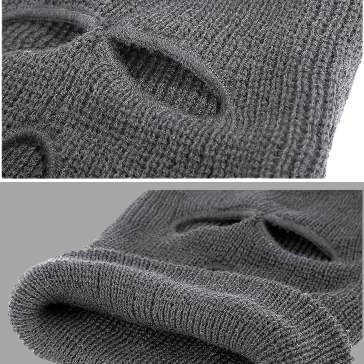 soft and comfortable grey ski mask