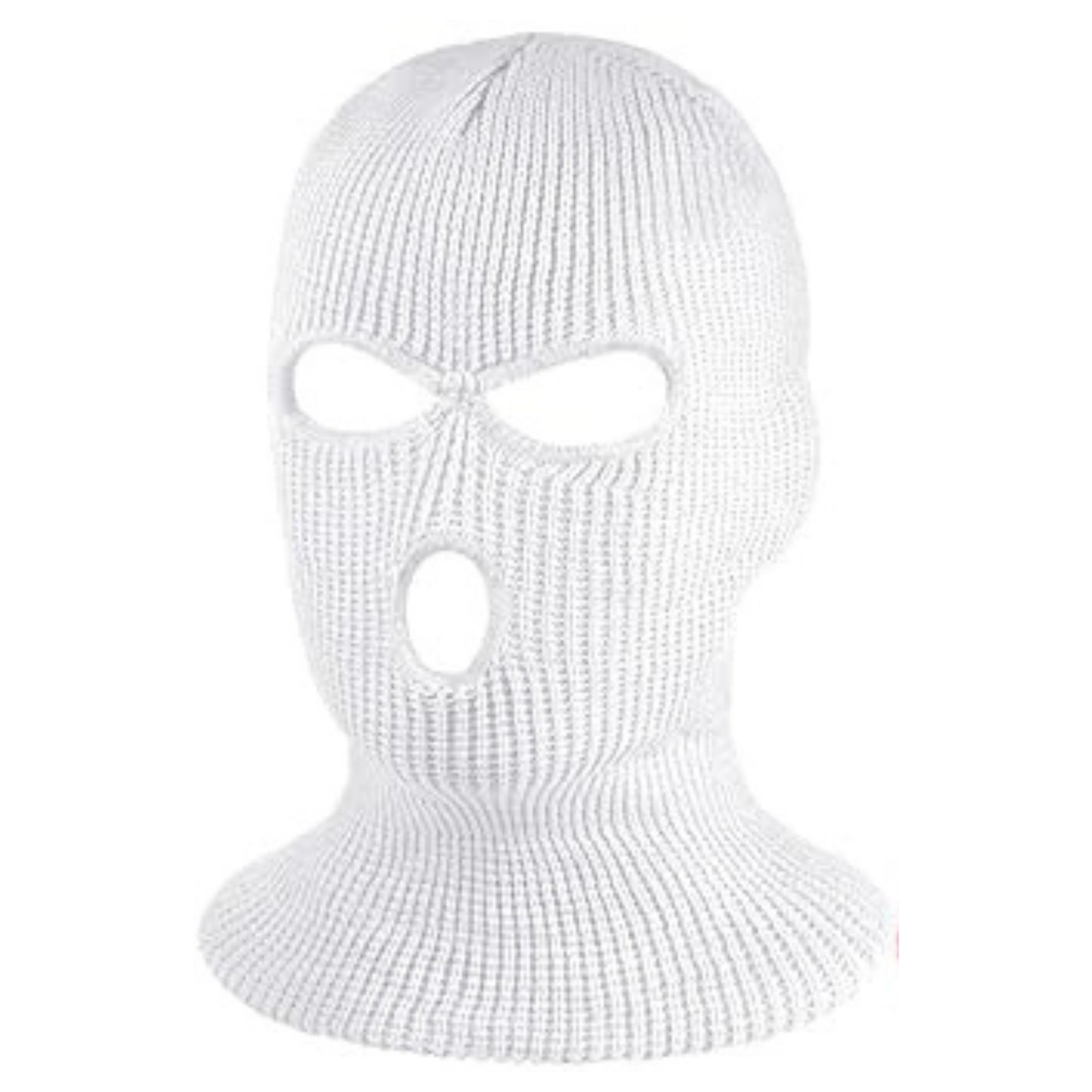 ski mask white 3-hole