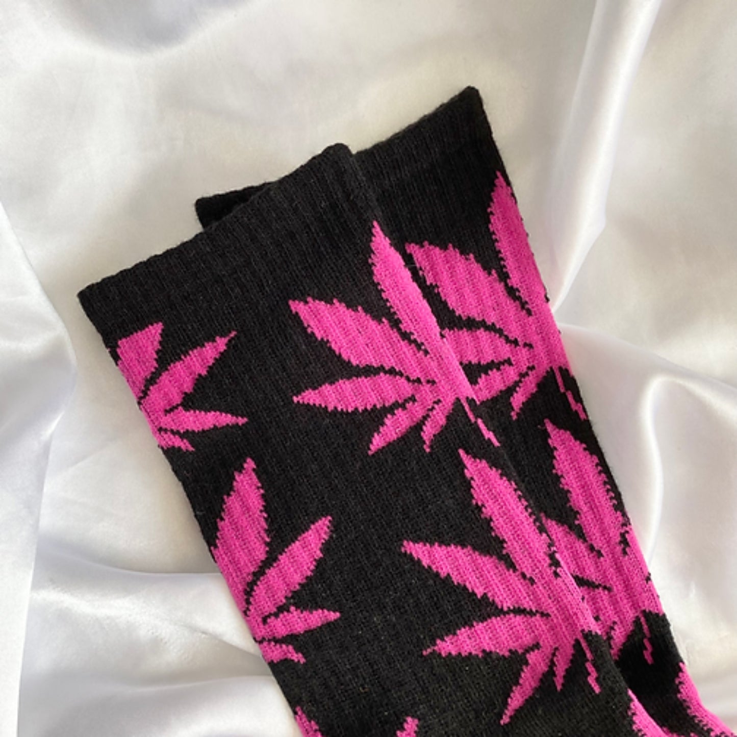 Crew socks purple and black