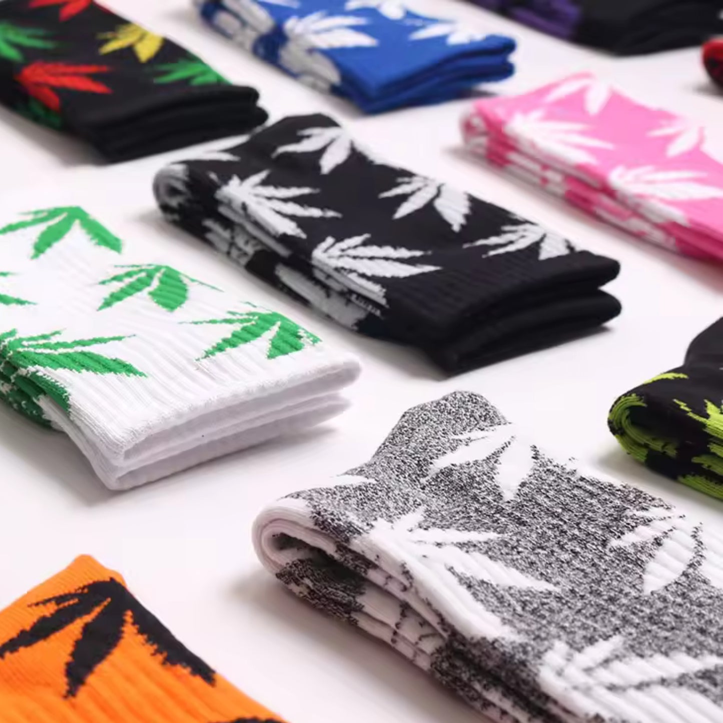 a variety of weed socks