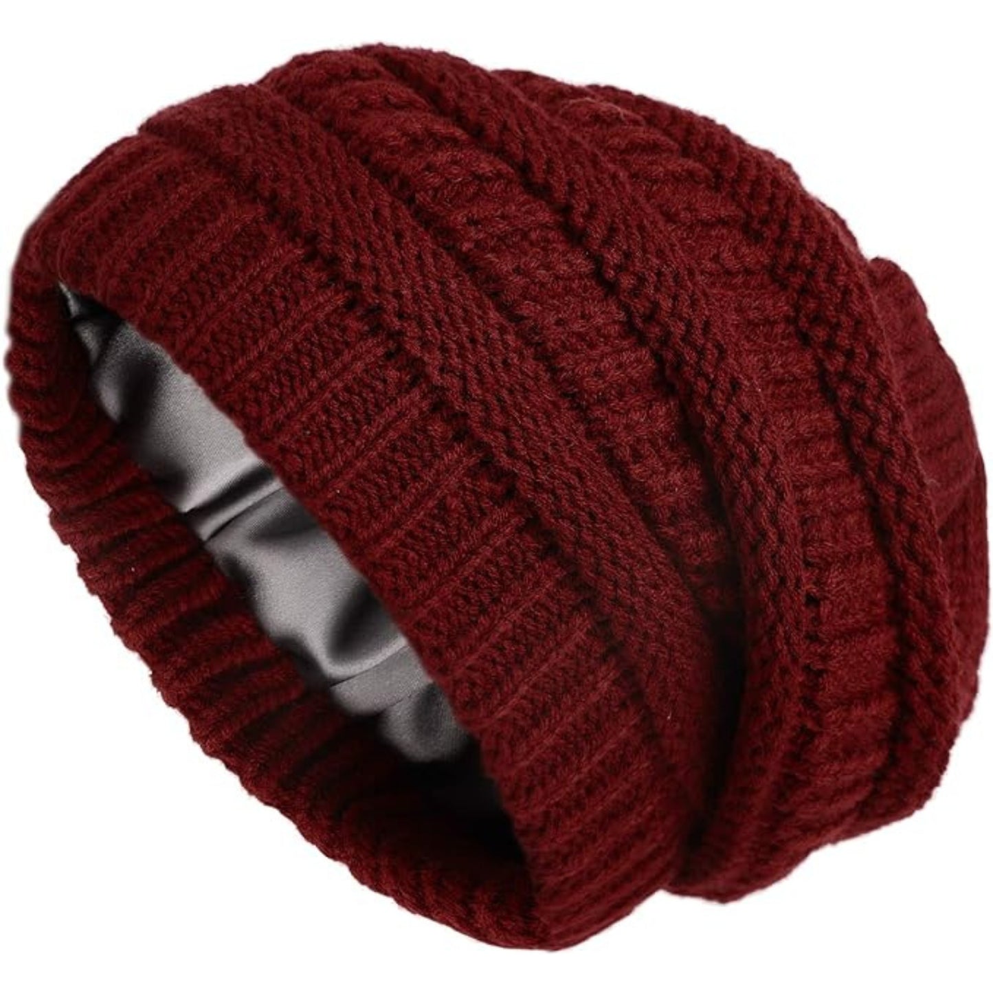 Burgundy-satin-lined-knit-beanie