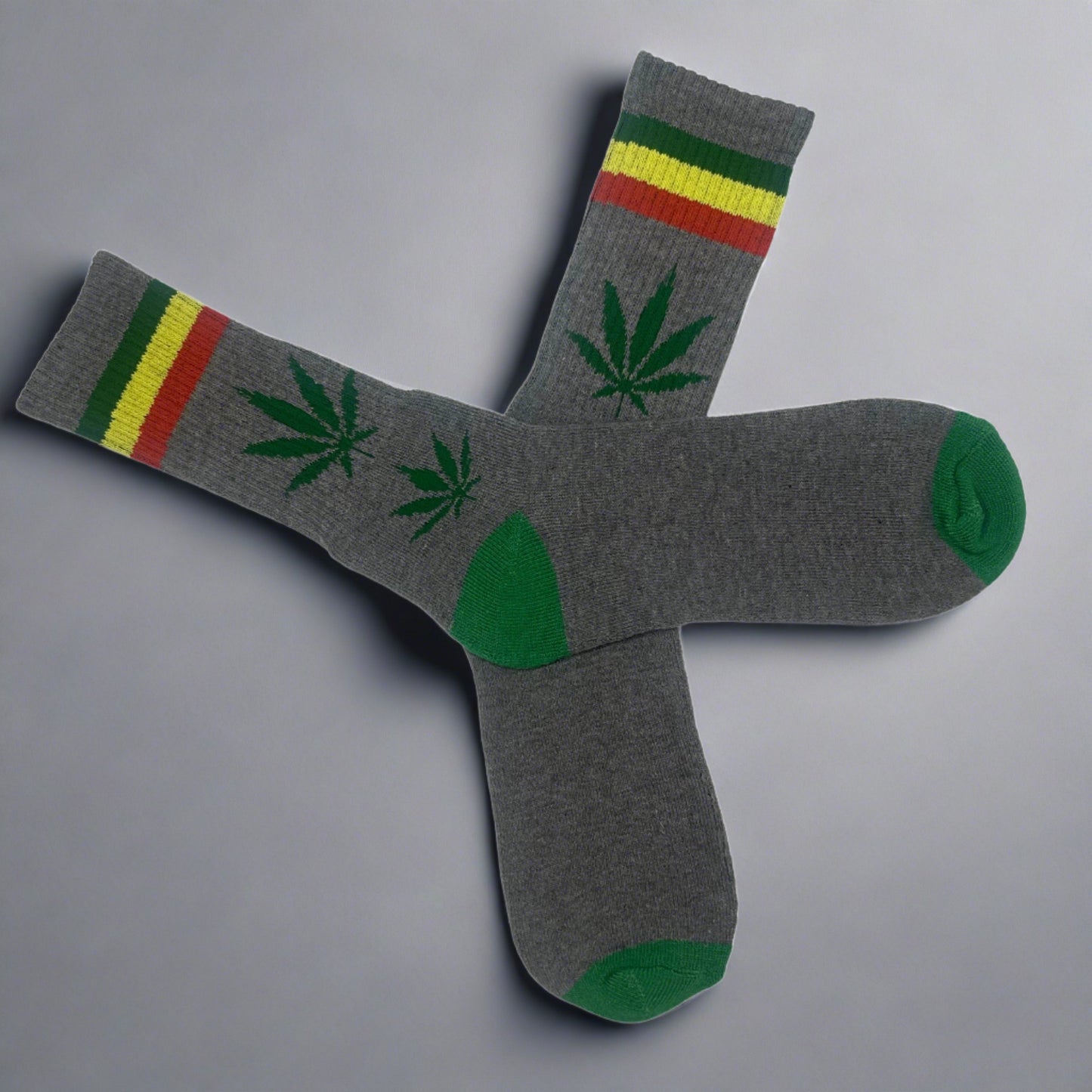 grey rasta stripes socks