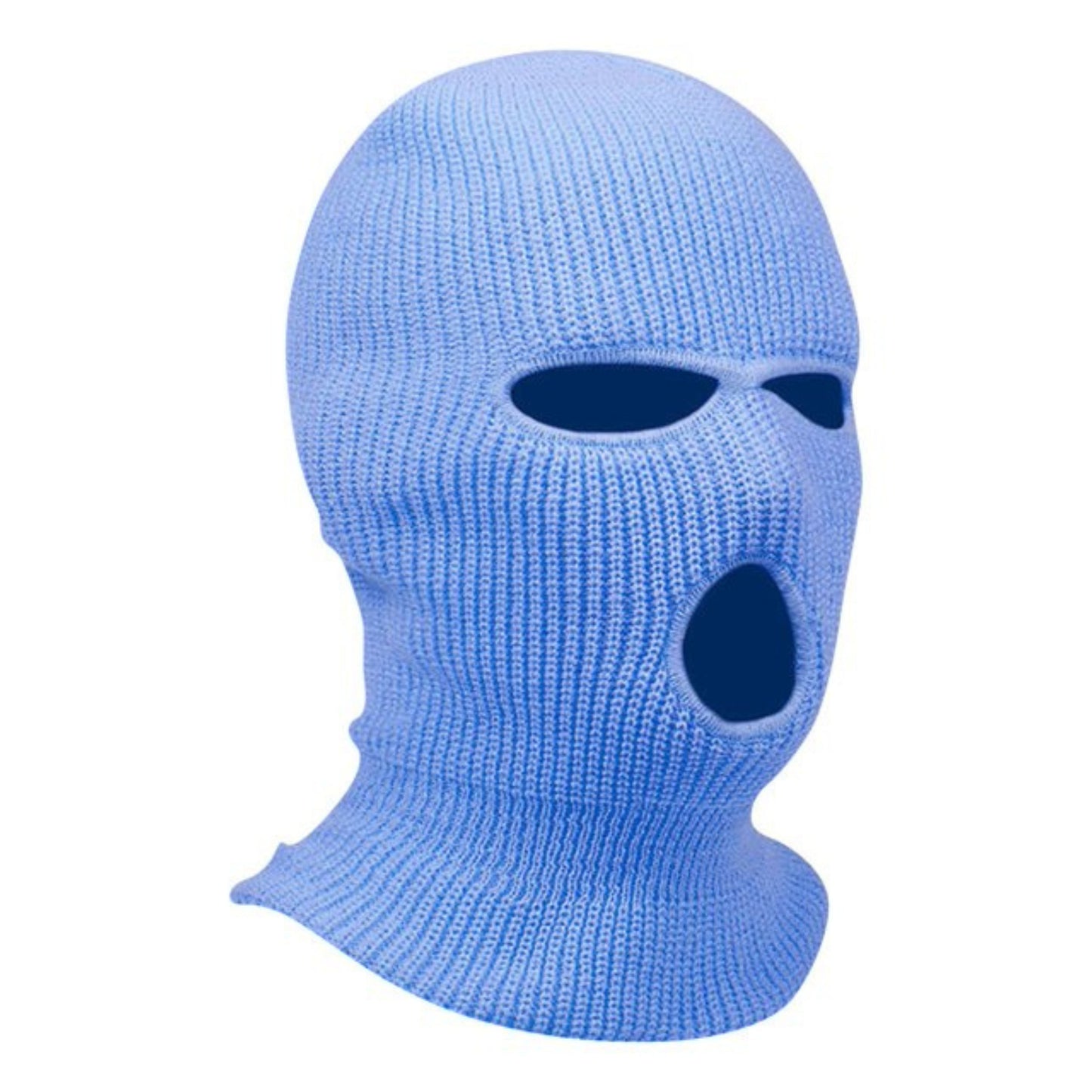 light blue ski mask