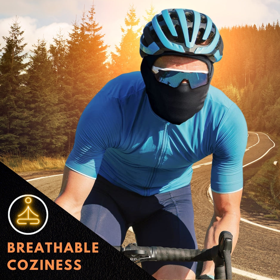 breathable black mask for bike riding