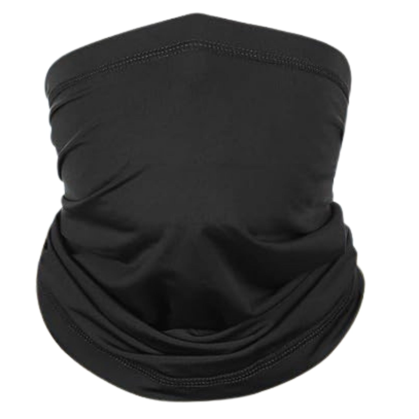Black neck gaiter tube half mask face cover ski buff