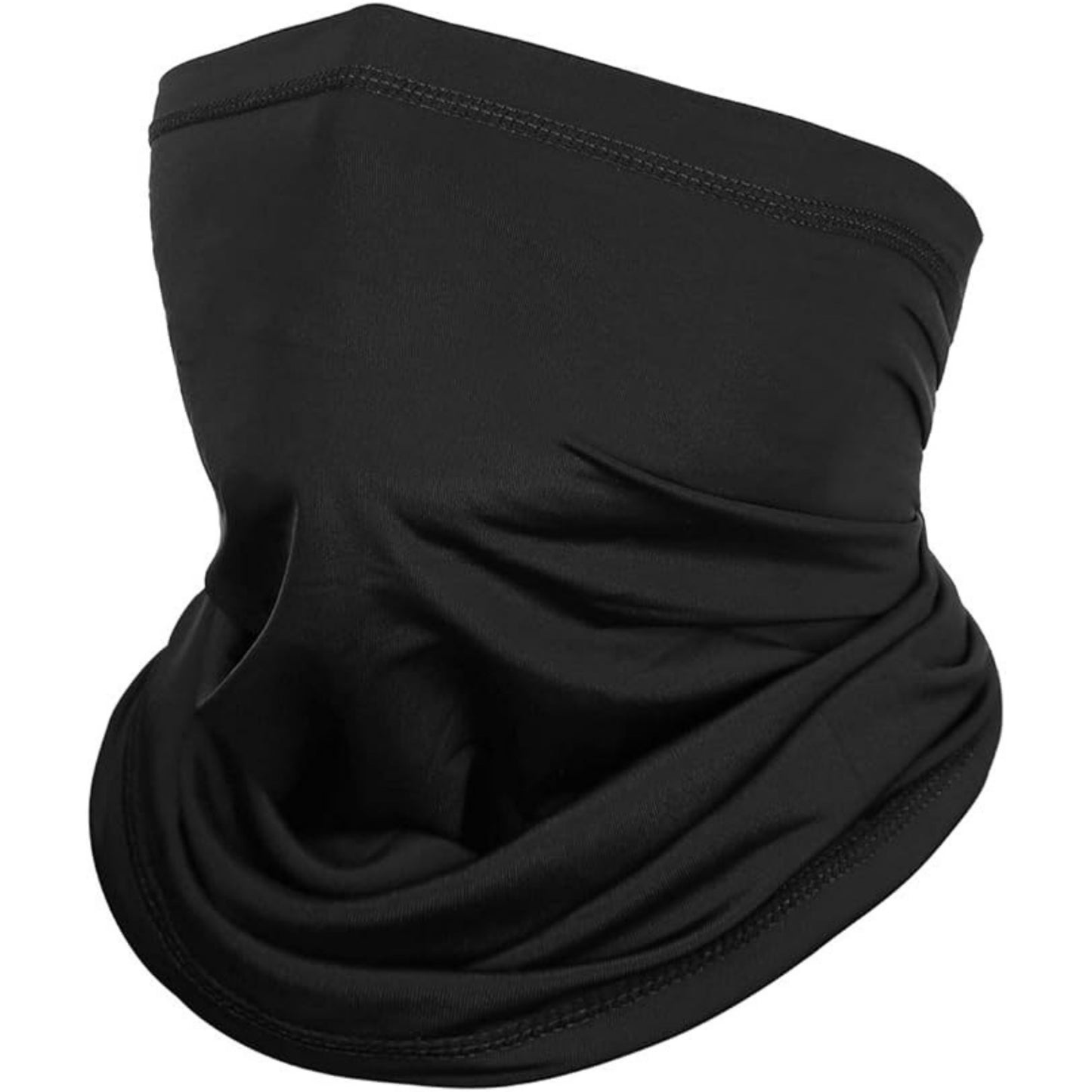 Skizees black, neck gaiter tube half mask face cover ski buff