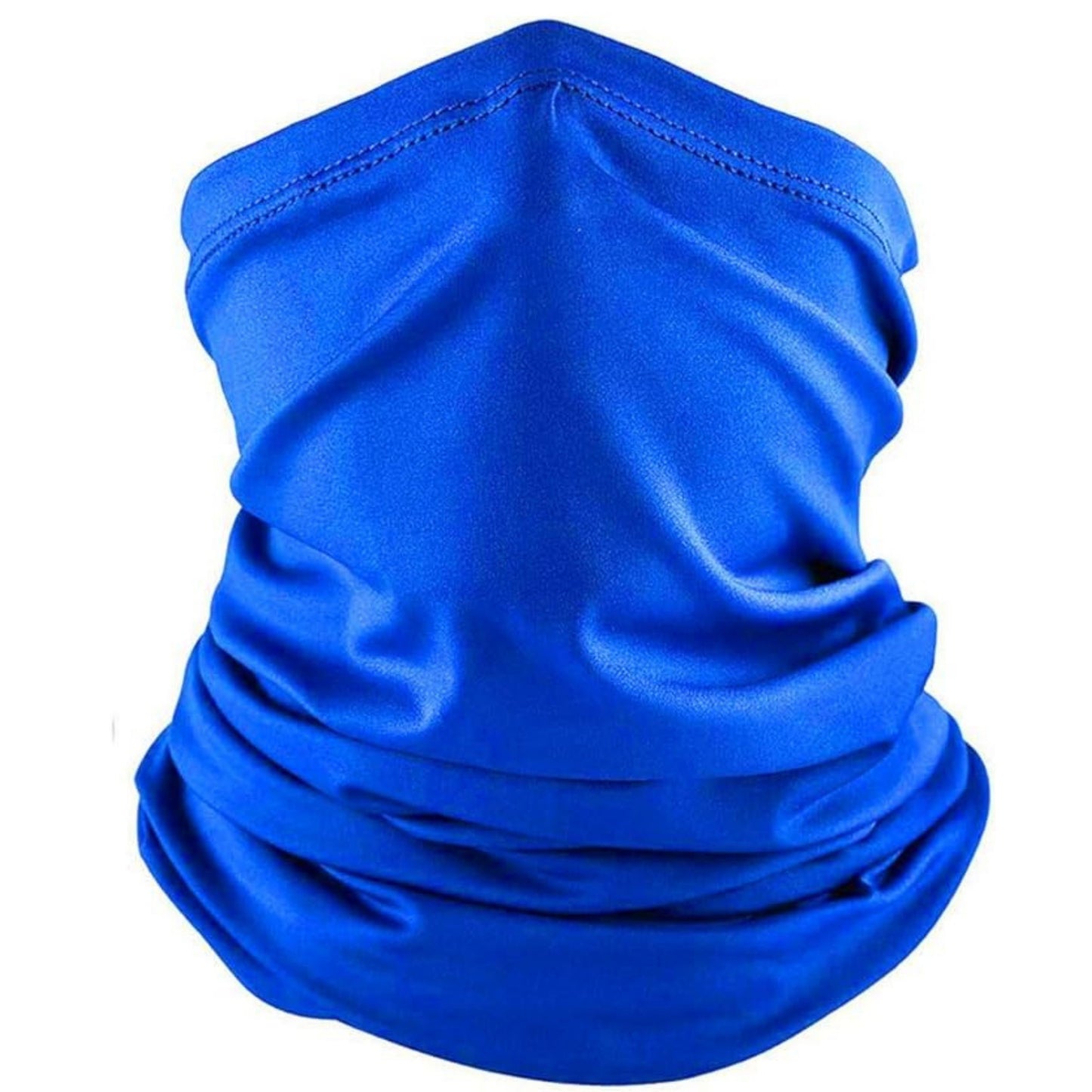 skizees royal blue neck gaiter tube half mask face cover ski buff