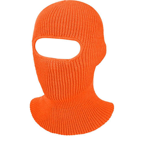 Orange 1-hole ski Mask Balaclava Beanie Hat