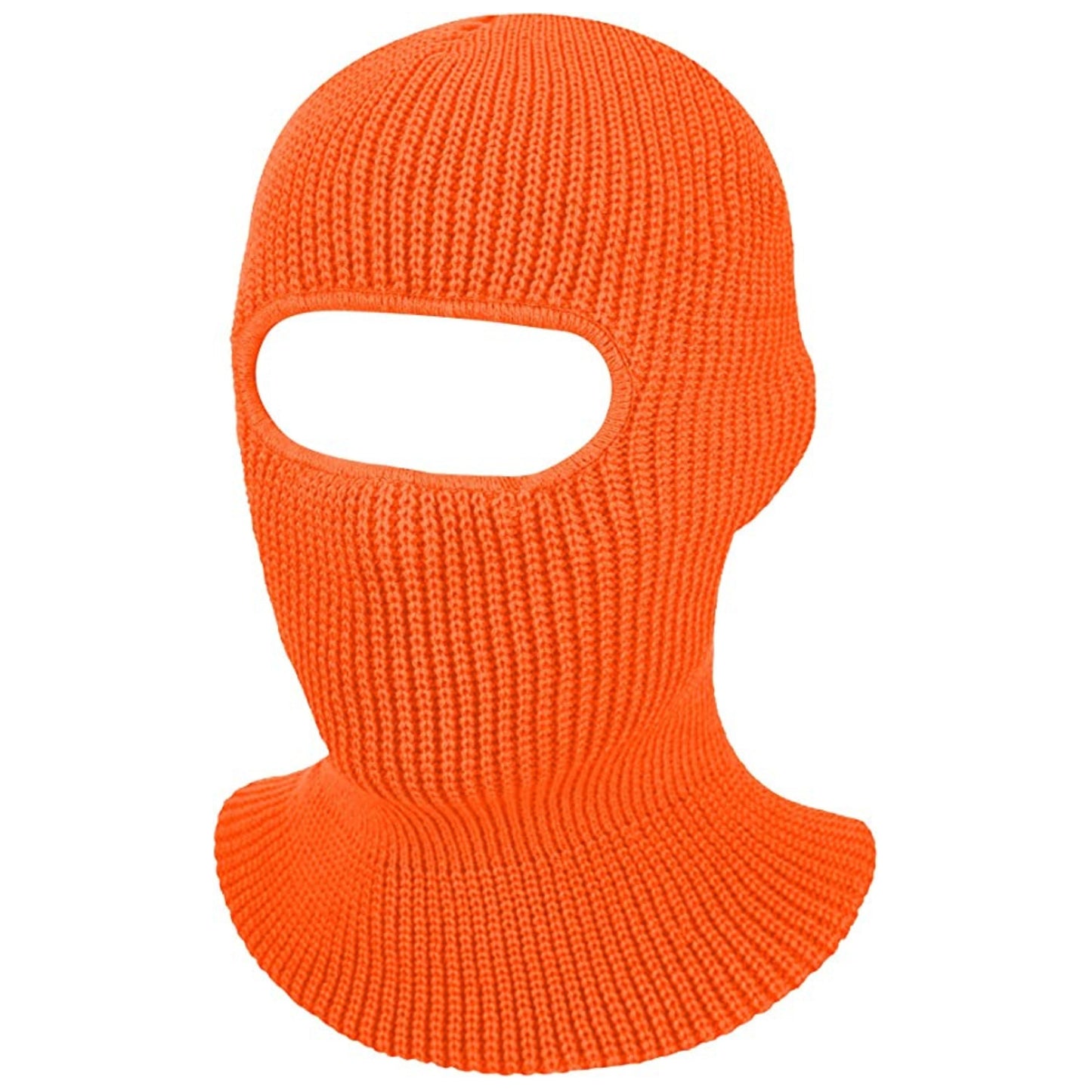 Orange 1-hole ski mask soft non-itch fabric