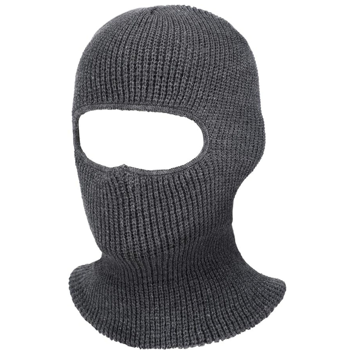 Skizees Grey 1-hole ski mask soft and comfortable fabric