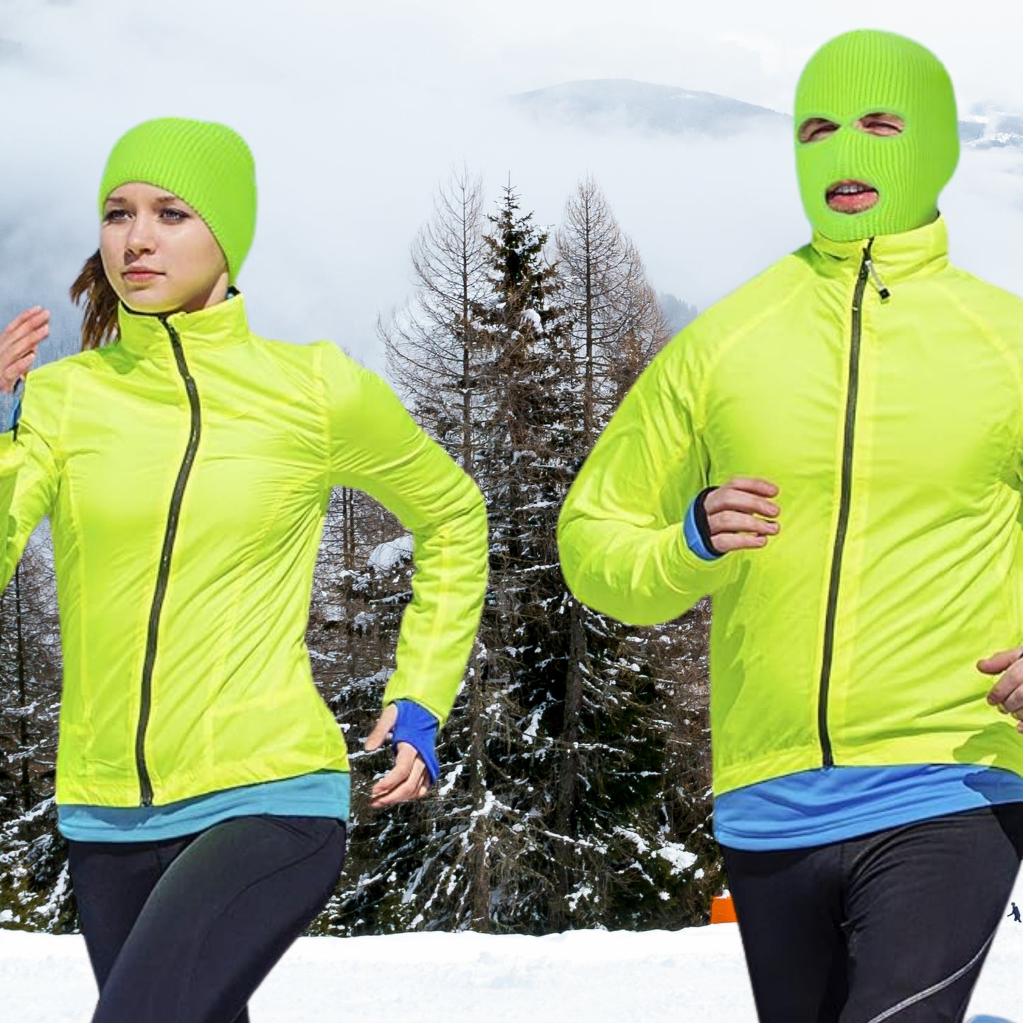 Neon Yellow Ski Mask