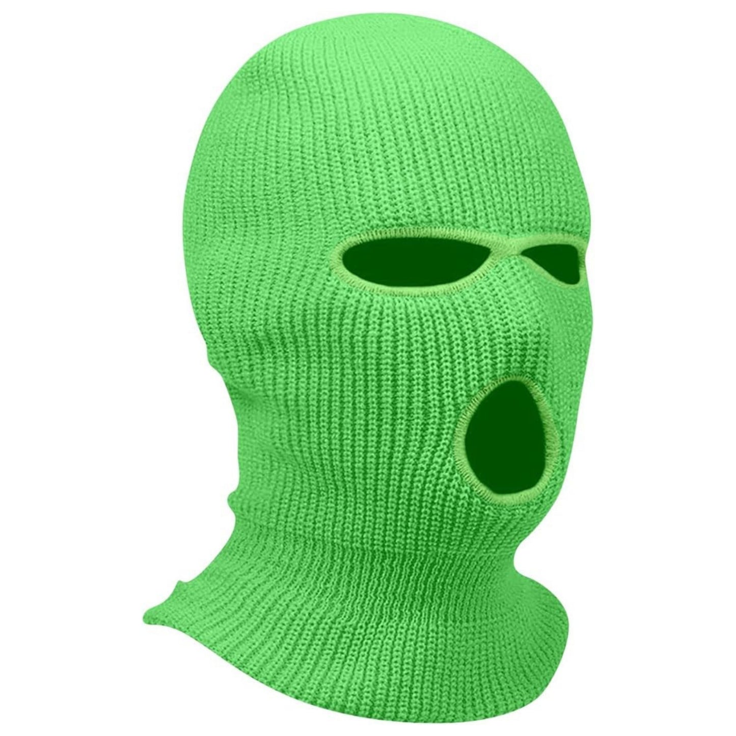 Skizees neon green ski mask (3-holes)