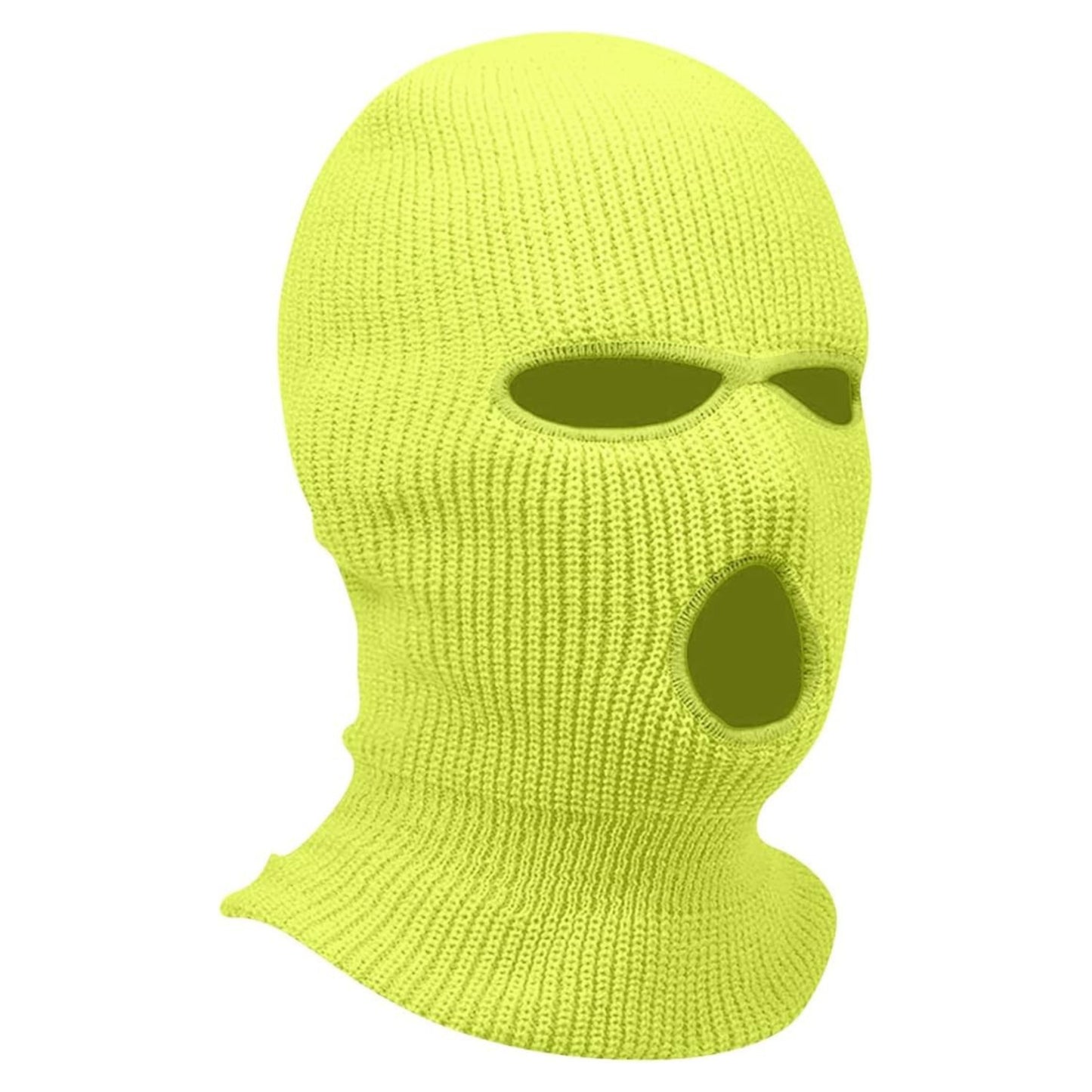 Skizees neon highlighter yellow ski mask (3-holes)