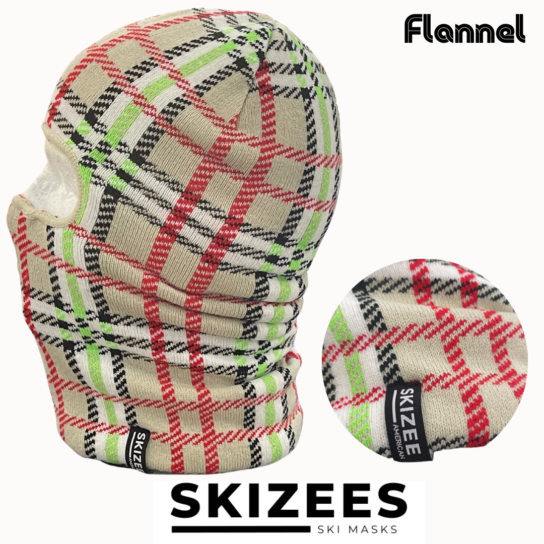 Skizees plaid balaclava side view