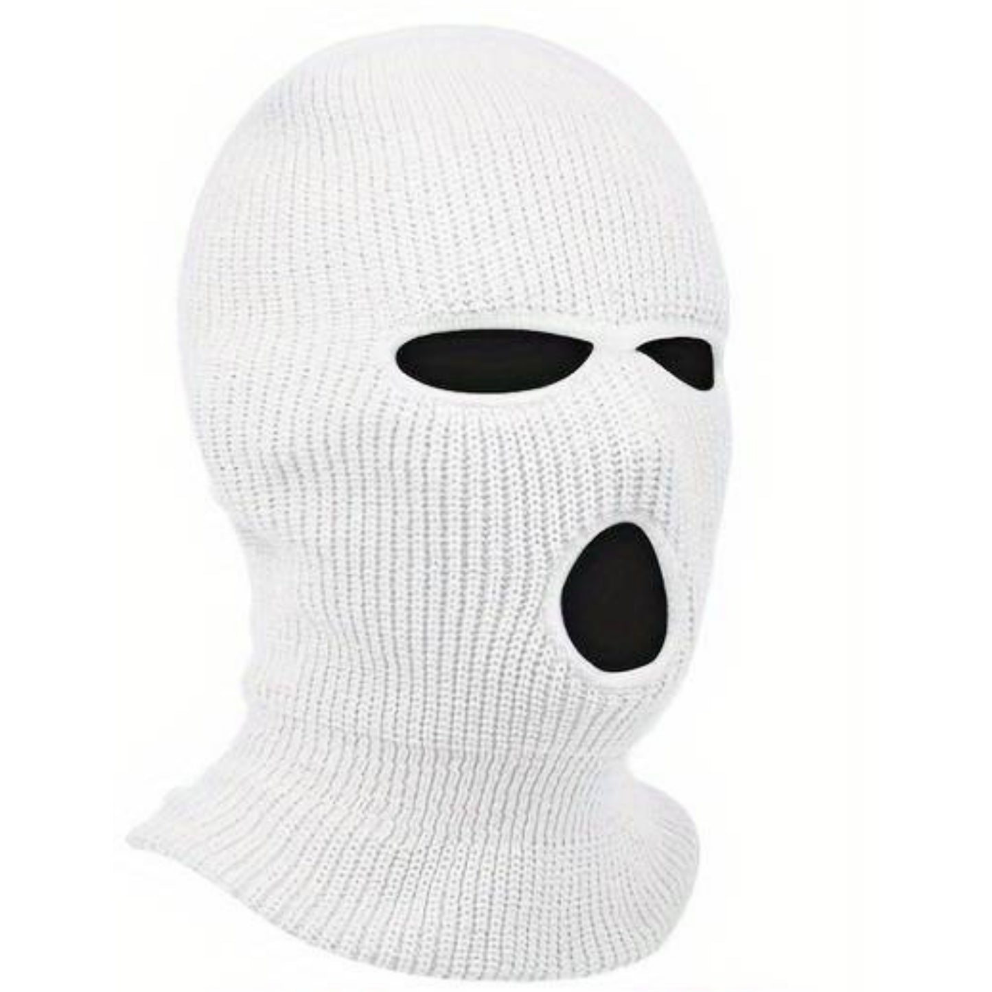 Skizees white ski mask (3-holes)