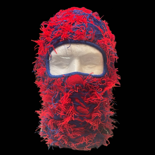 Anxiety Red and Blue Camo Balaclava