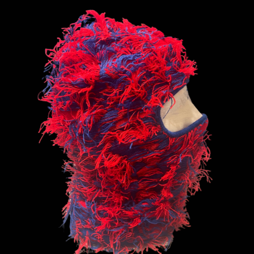 Anxiety Red and Blue Camo Balaclava