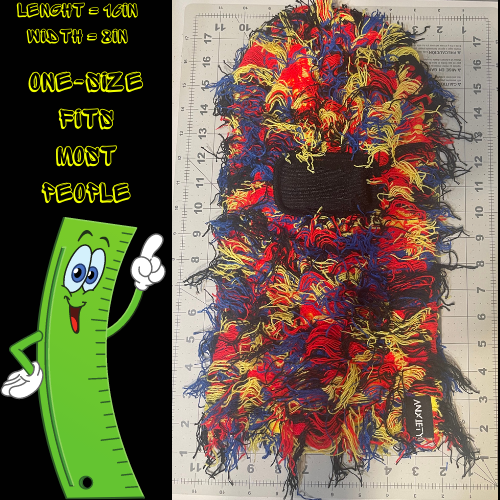 Anxiety Neon Furry Fusion Ski mask