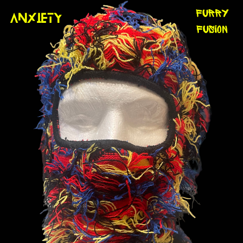 Anxiety Neon Furry Fusion Ski mask