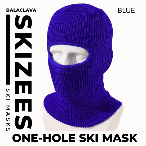One hole ski mask Blue