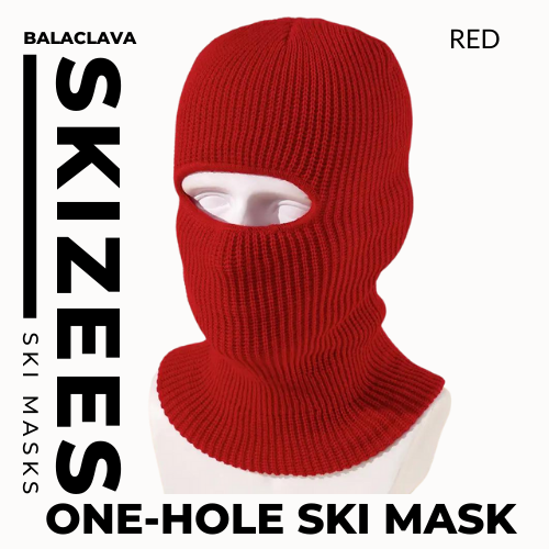 RED One hole ski mask balaclava face mask for outdoor recreation sports activities protects against cold wind, dust, sun, pollen, and other environmental elements. Use for Paintball, Airsoft, ATV Riding, Camping, Fashion Accessory, Football Baseball and softball Games, Hiking, Trekking, Hunting, Running, Climbing, Cycling, Motorcycling, Motocross, snowboarding, Kayaking, Skateboarding, Scooter Riding, , Extreme sports, contest, Go-cart racing