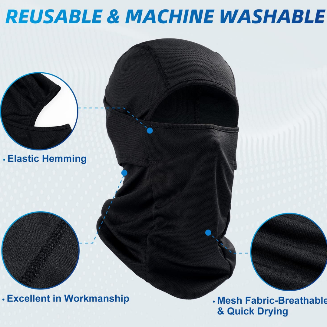 Reusable Machine Washable face mask Balaclava ski masks Mesh fabric breathable and quick drying