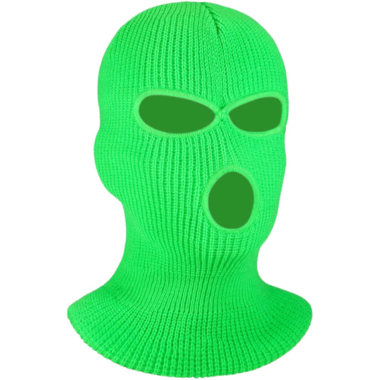 Neon Green ski mask Balaclava 