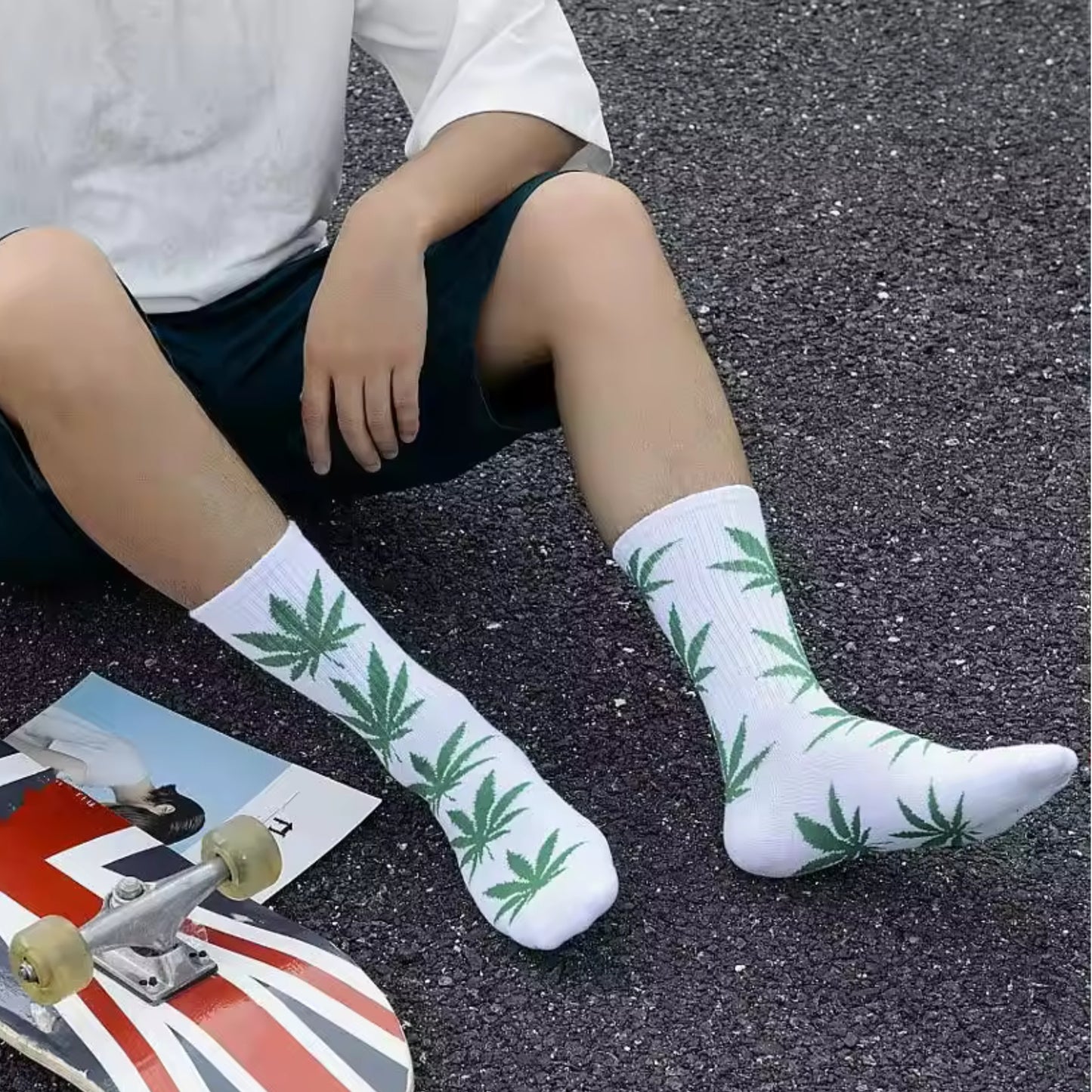 White weed socks