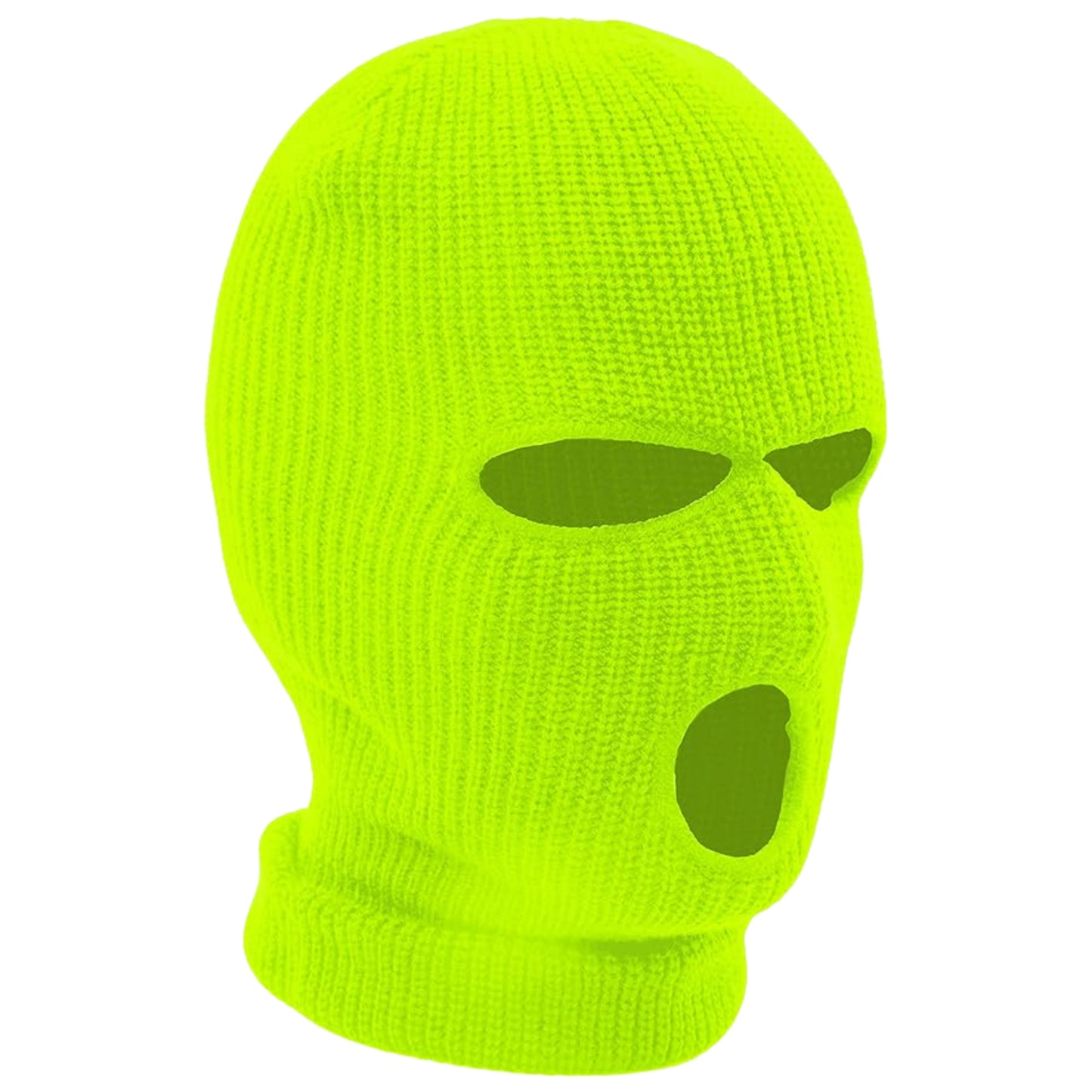 neon yellow ski mask (3-holes)