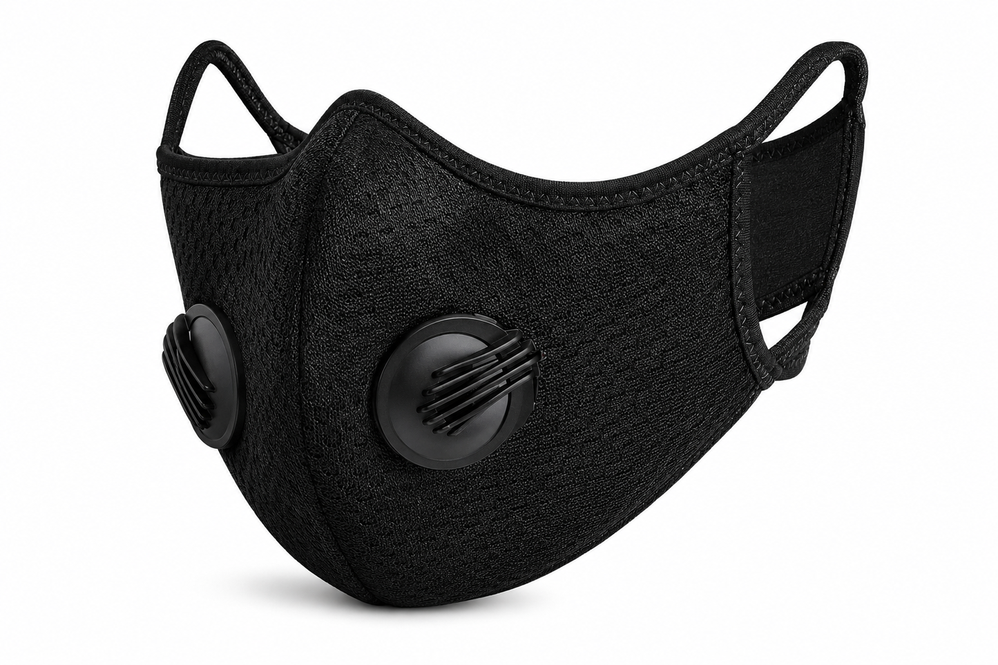 SKIZEES double valve sports mask sales overview with gray and orange variants, filter parts, and outdoor performance examples