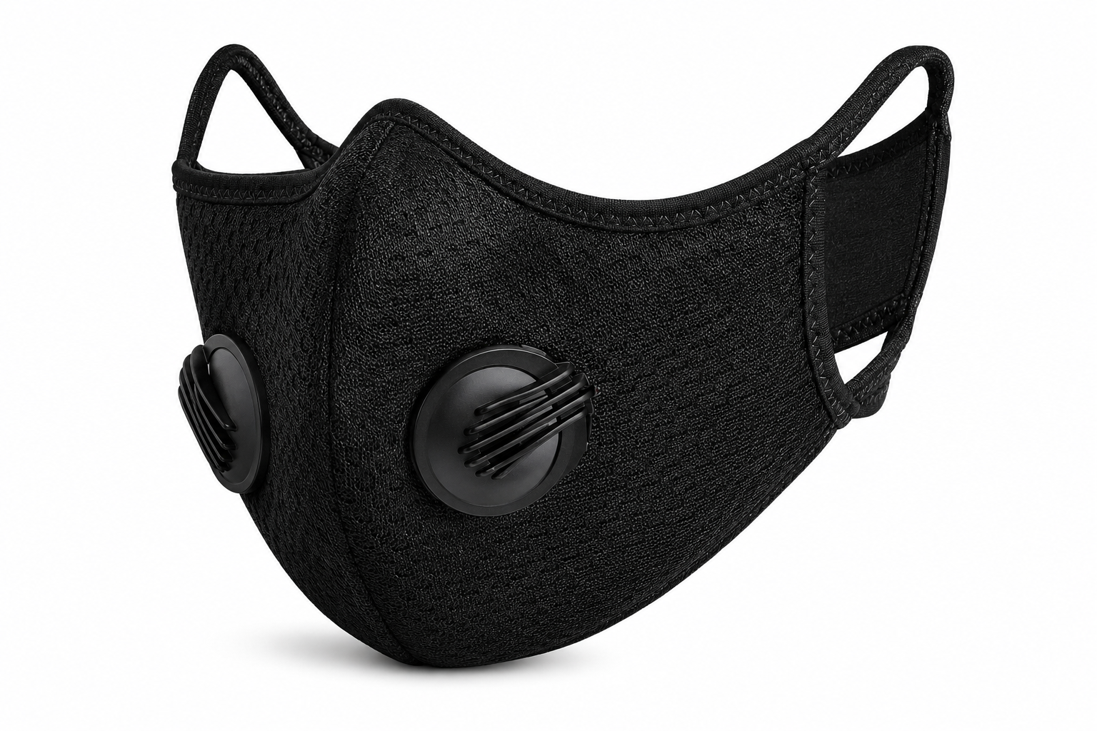 SKIZEES double valve sports mask sales overview with gray and orange variants, filter parts, and outdoor performance examples