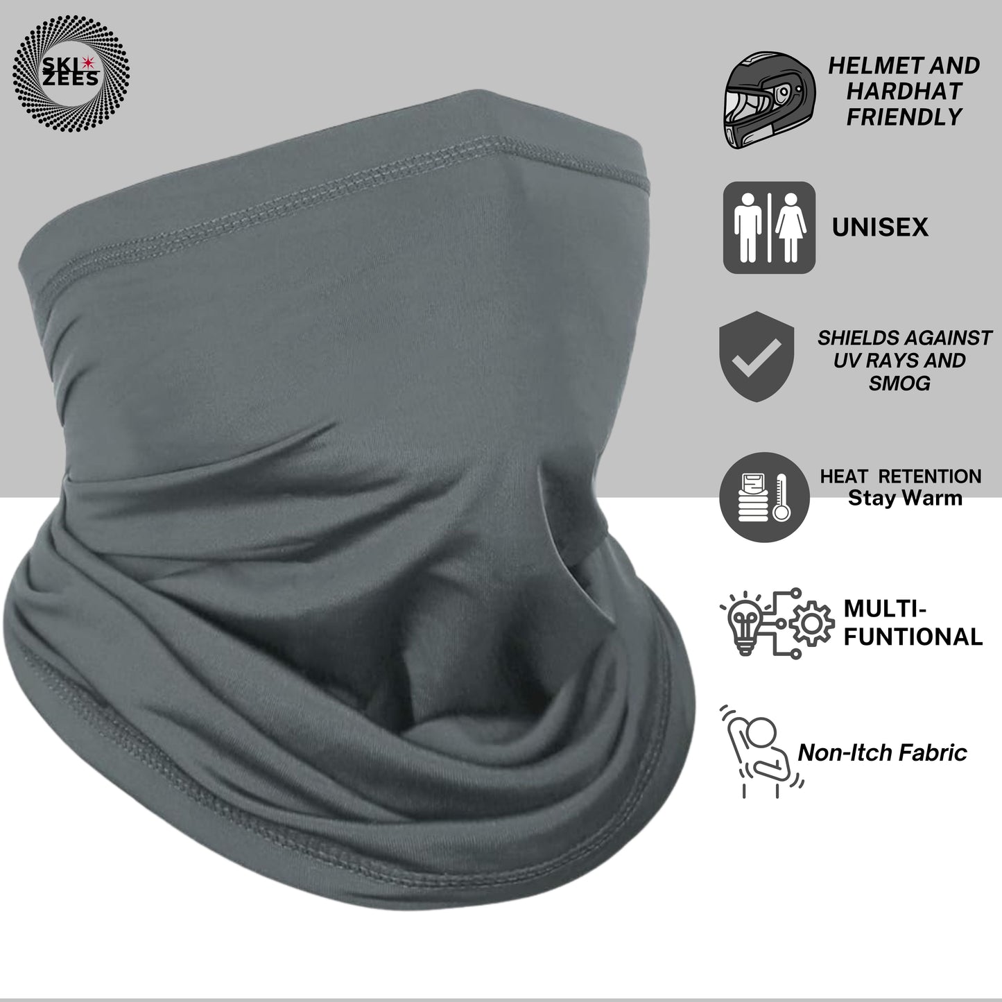Helmet and hardhat, friendly unisex, great neck, gaiter, heat retention, stay warm tube, mask, multi, functional, non-itch fabric