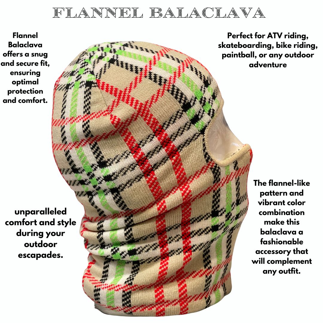 Flannel Balaclava offer a snug and secure fit, ensuring.