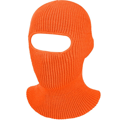 Orange 1-hole ski Mask Balaclava Beanie Hat 