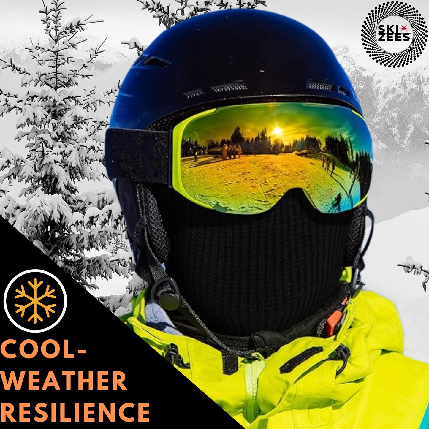 Skier wearing a ski mask is that Haskell, where the resilience