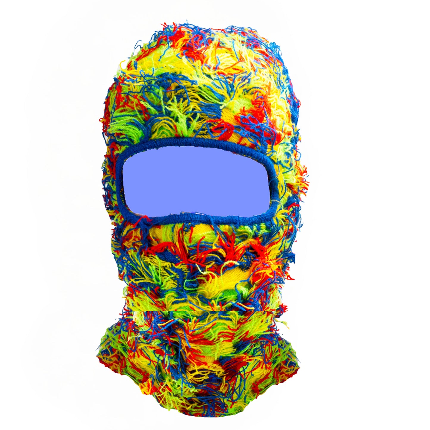 Skizees neon rainbow skittles yeat ski mask, blue, green, red, yellow