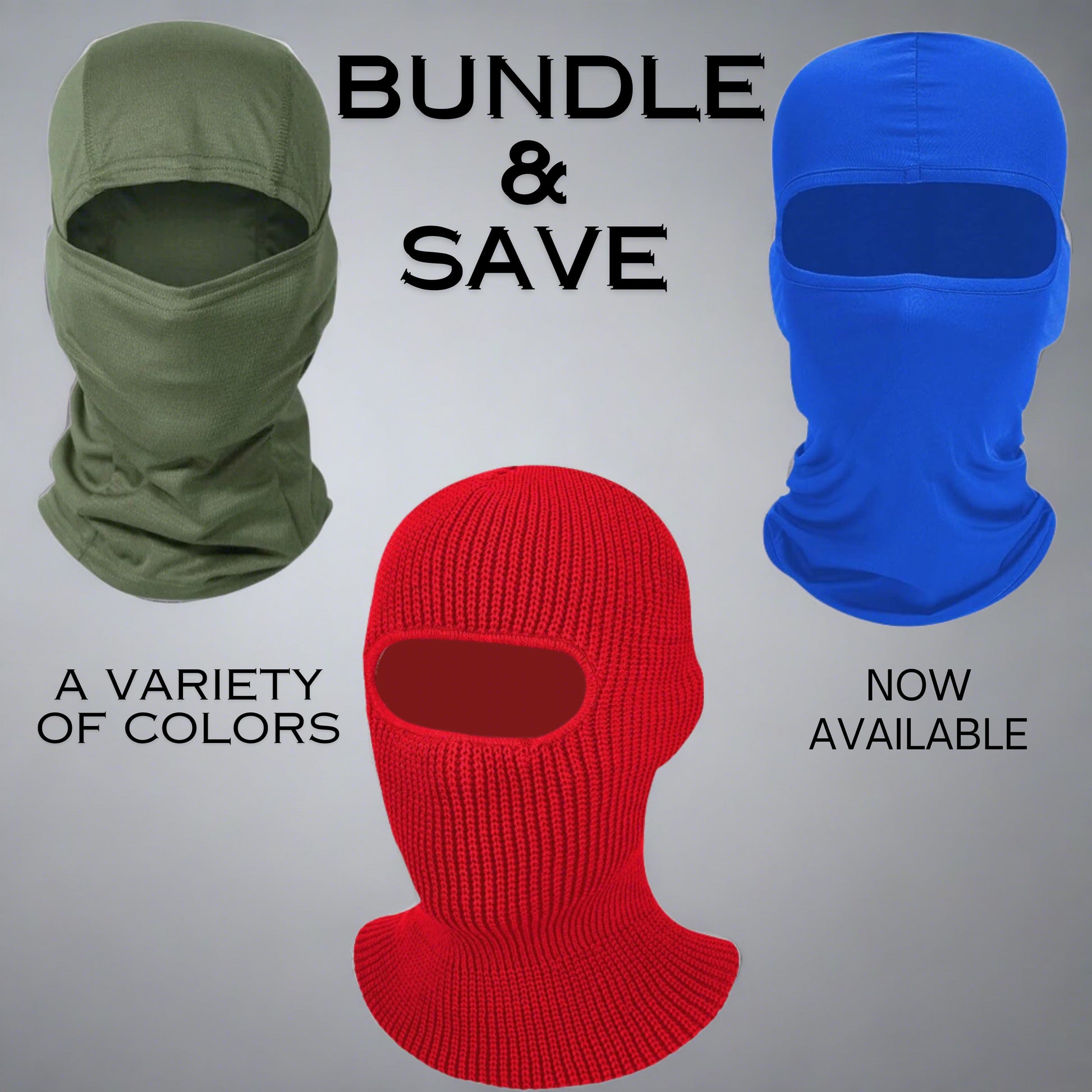 Bundle and say a variety colors now available Skimask balaclava Face Mask red blue and army green 