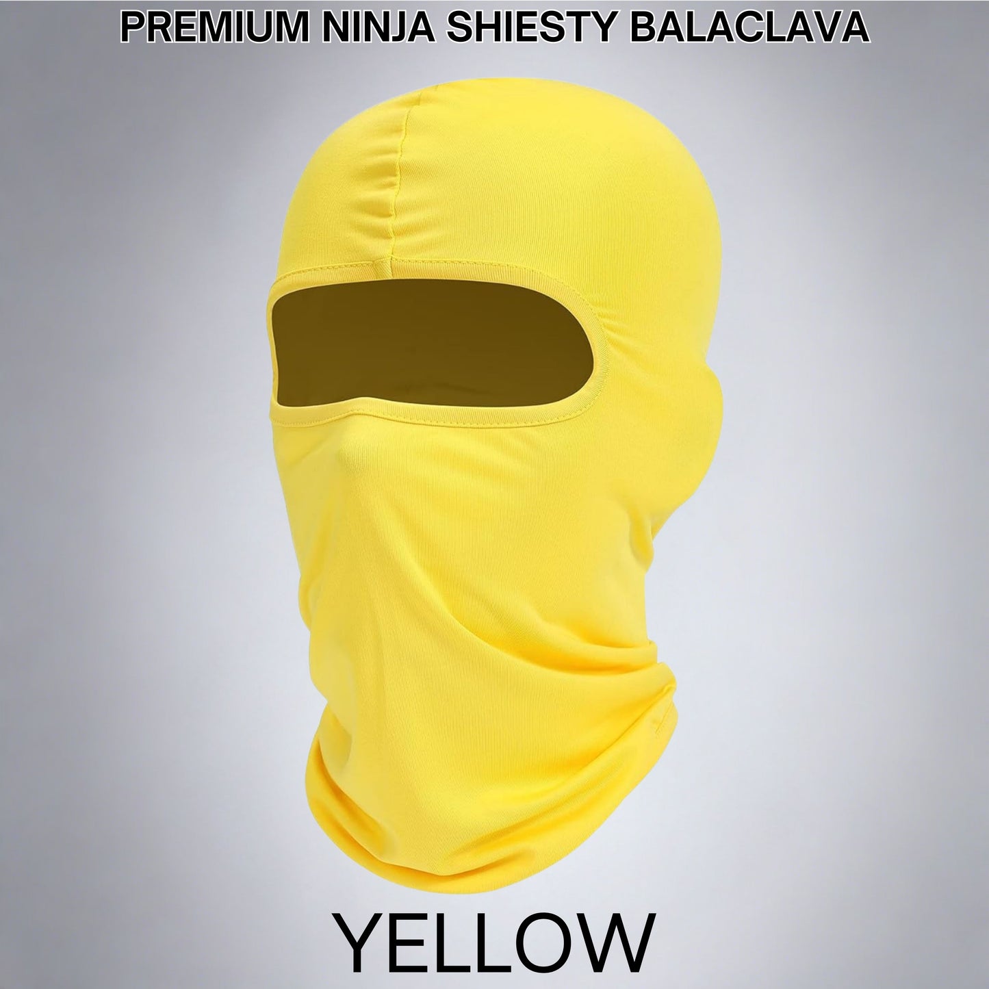 premium yellow thin balaclava ski mask