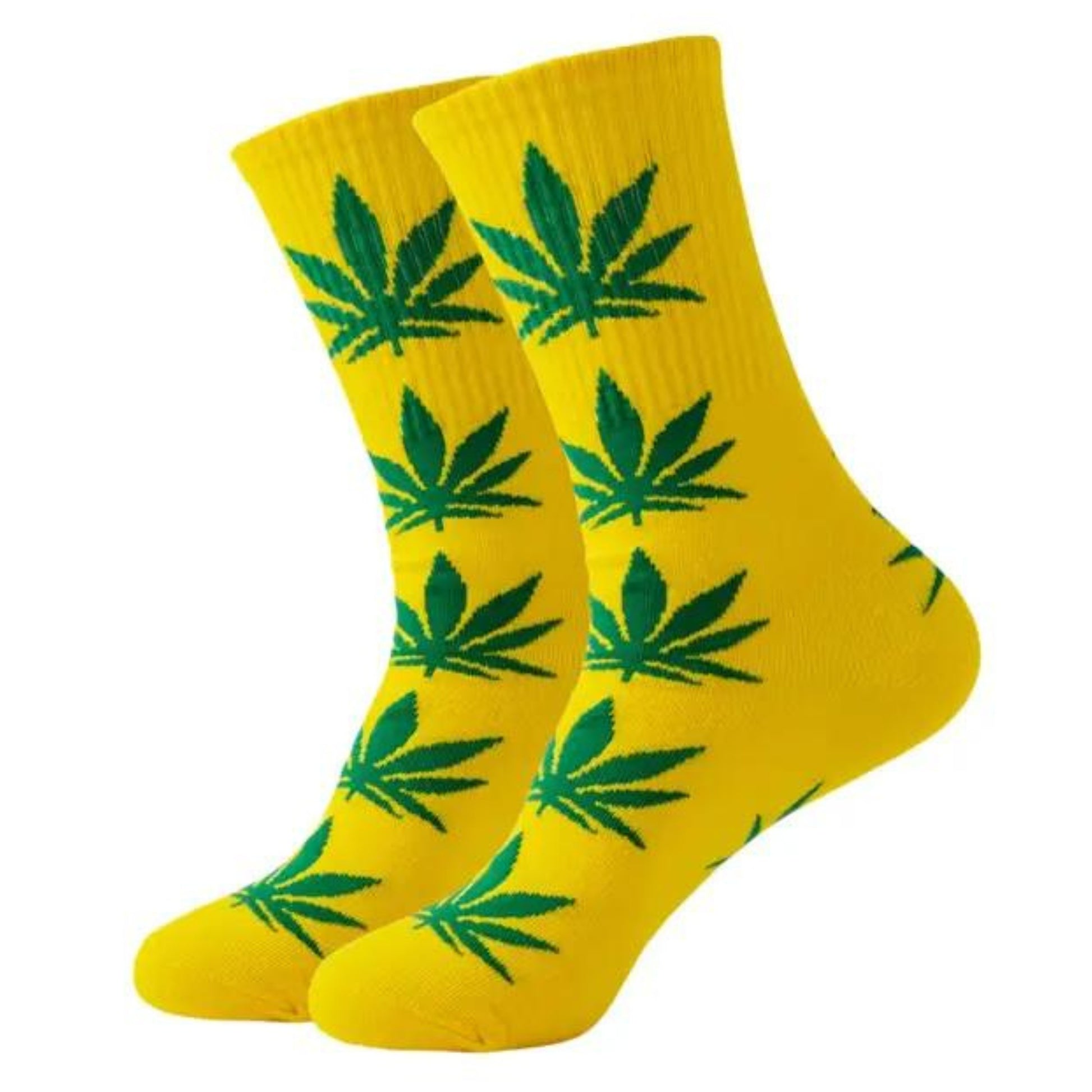 yellow weed socks