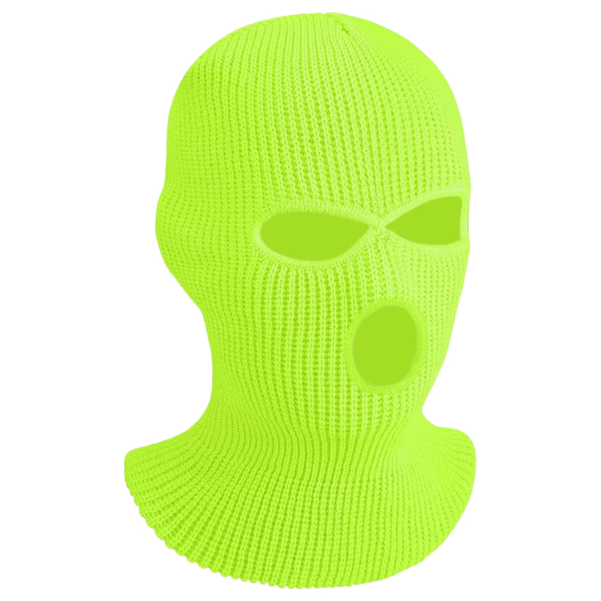 neon yellow ski mask
