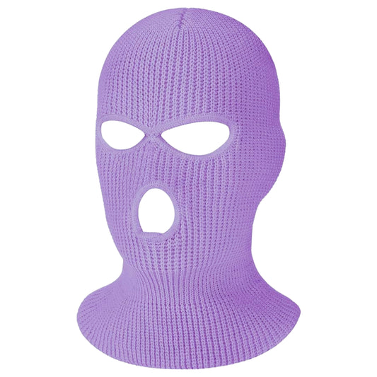 Purple 3-hole ski mask