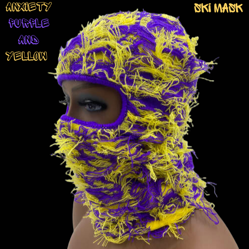 yeat purple and yellow ski mask