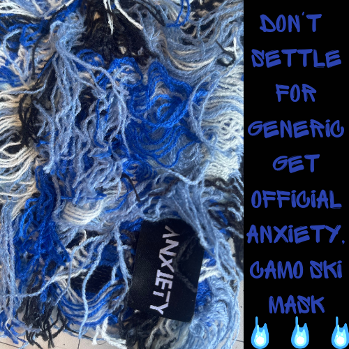 Anxiety Blue Camo Balaclava