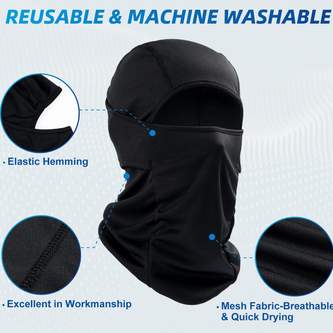 Reusable Machine Washable  face mask Balaclava ski masks Mesh fabric breathable and quick drying